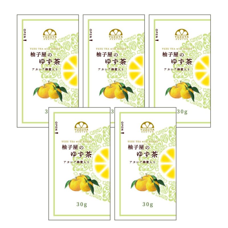  ゆず茶（飲み切り30g）自宅用5個セット│ホットドリンク,柚子茶,冷え症,温活