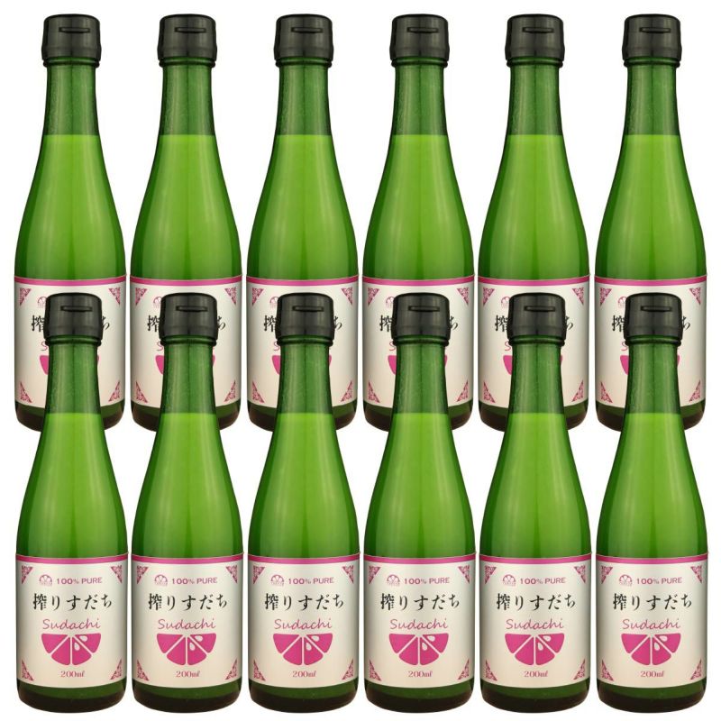  搾りすだち（200ml）12本 無添加,搾り柑橘果汁100%,焼酎,ウイスキー,割材,オリジナルサワー,オリジナルぽん酢,ビタミンC,クエン酸,業務用,国産柑橘