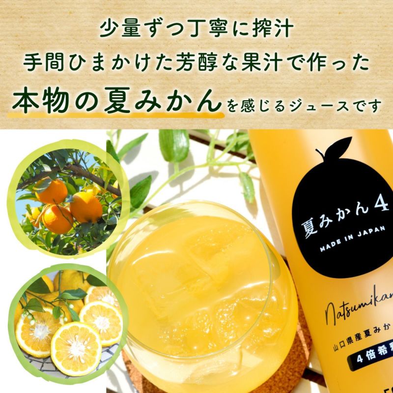 夏みかん４（500ml）単品 | 柚子屋本店ONLINE STORE