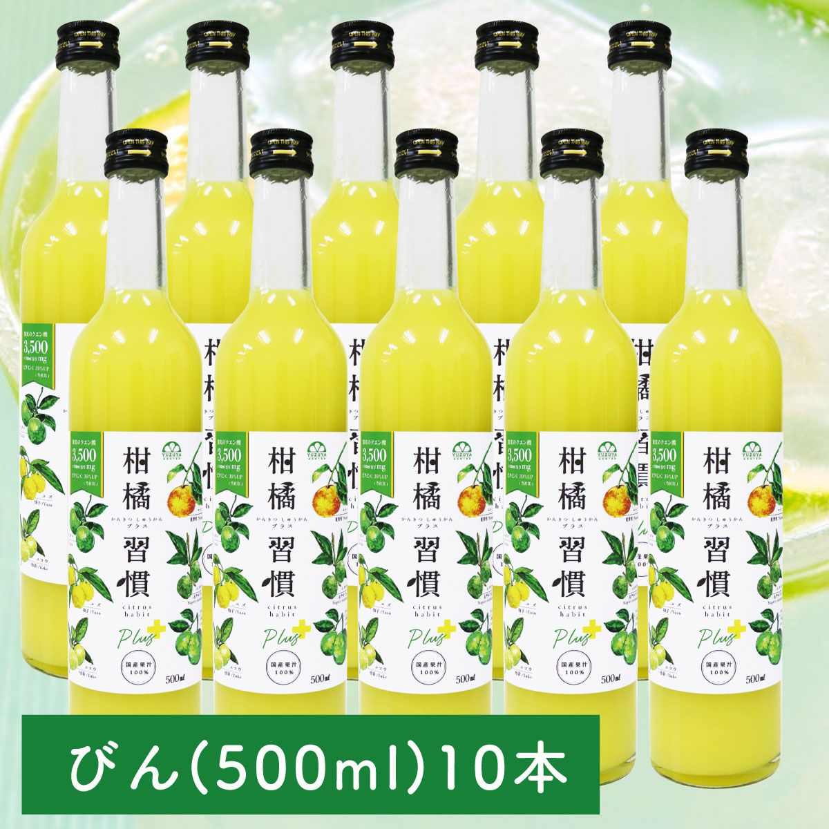 通常購入】柑橘習慣プラス（500ml瓶）10本 | 柚子屋本店ONLINE STORE