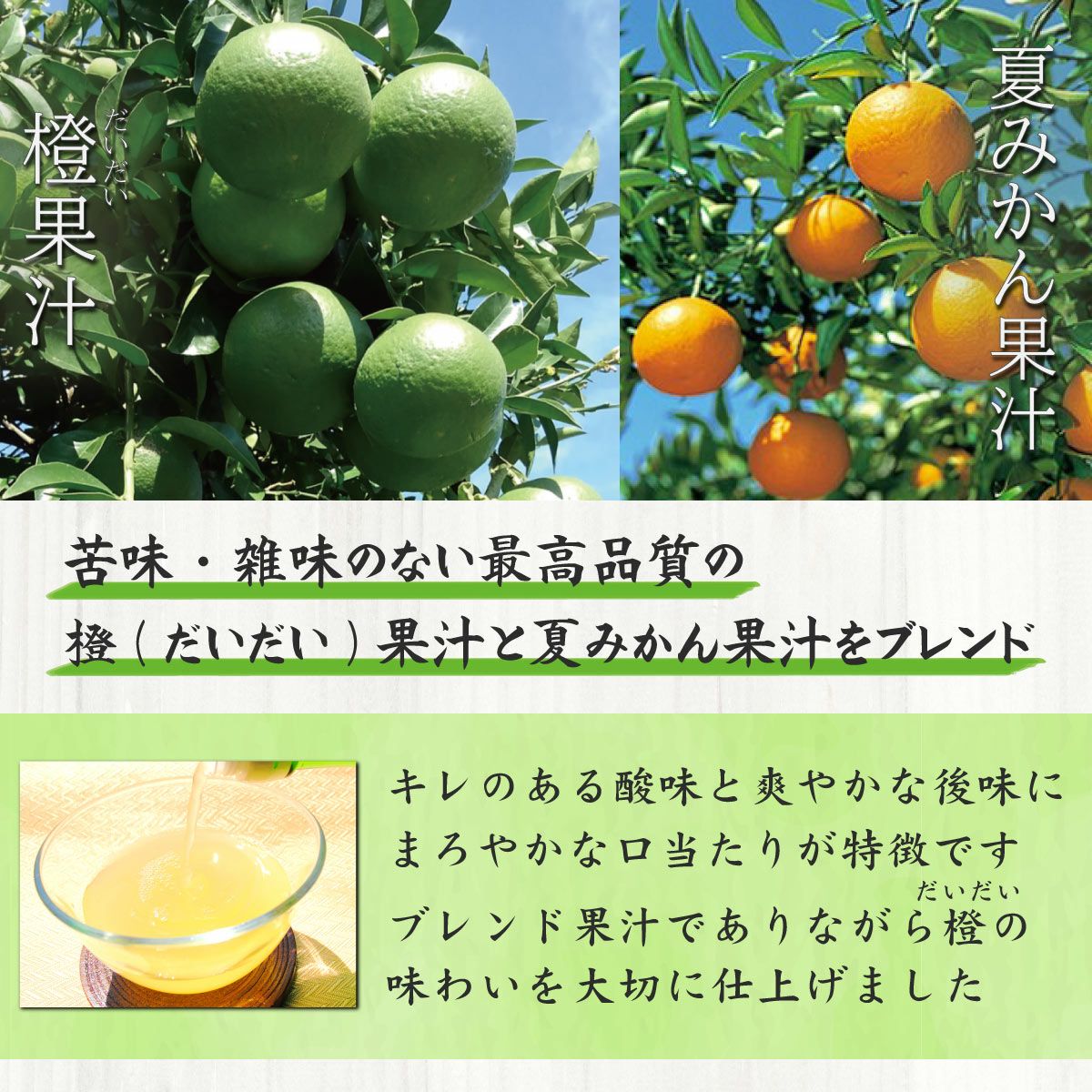 搾り橙 夏みかんブレンド（橙・夏みかん果汁100％・一升瓶1.8L）単品